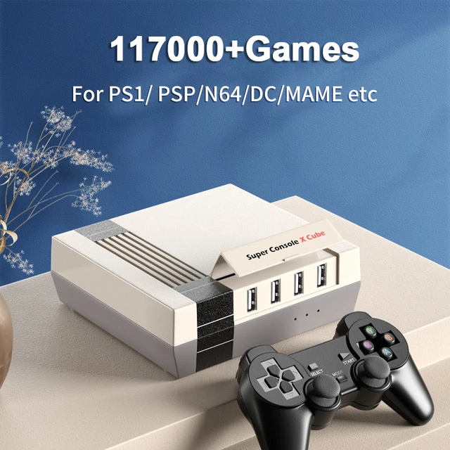 Console Super Retro Do Jogo De Vídeo Do Console X Cube Com Joystick  Incorporado 110000 Jogo Para Psp/ps1/nes/n64/nds 20000 Jogos 3d Para Livre  - Consoles De Vídeo Game - AliExpress