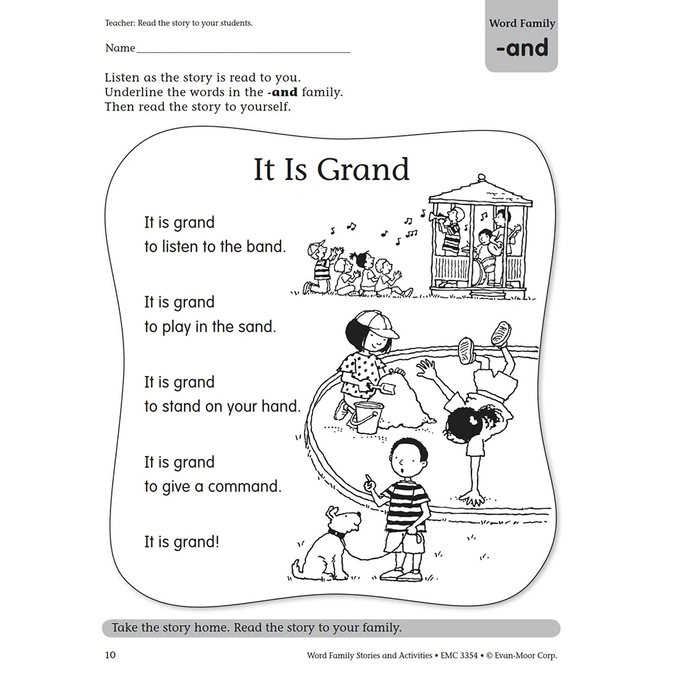 Word Family Stories and Activities Level A~D Children kid learning English root classification English Book for perschool 3
