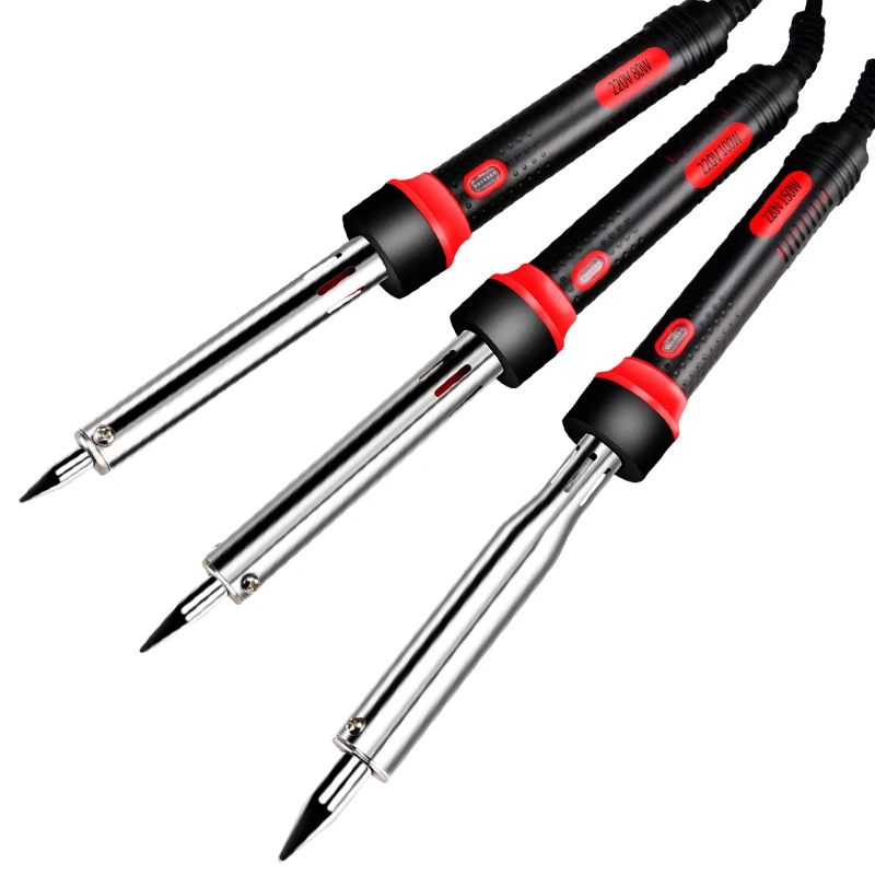 220V 고품질 전기 납땜 인두 80W-300W 납땜 인두 재 작업 스테이션 열 연필 팁 모바일 용접 수리 도구