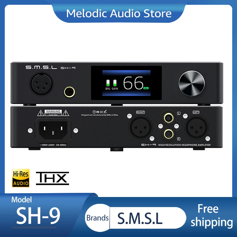 

SMSL SH-9 усилитель для наушников THX AAA технология RCA/XLR вход 6,35 мм сбалансированный усилитель для наушников SH9