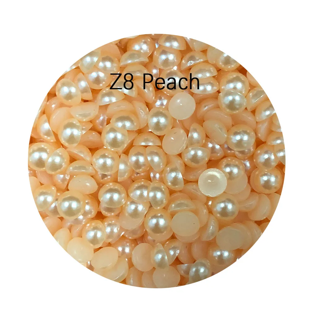 Tanie Hurtownia big bag koraliki perła imitacja półokrągłe Flatback koralik perły dla DIY sklep