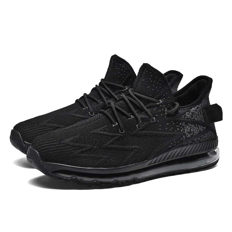 

Sneakers Air Cushion Men Running Shoes Comfortable Breathable Knit Male Tennis Footwear Thick Bottom Increasing Height