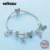 WOSTU Sterling Silver Black Cat Stacking Ring – Adjustable Dainty Ring For Cat Lovers, No Gemstone