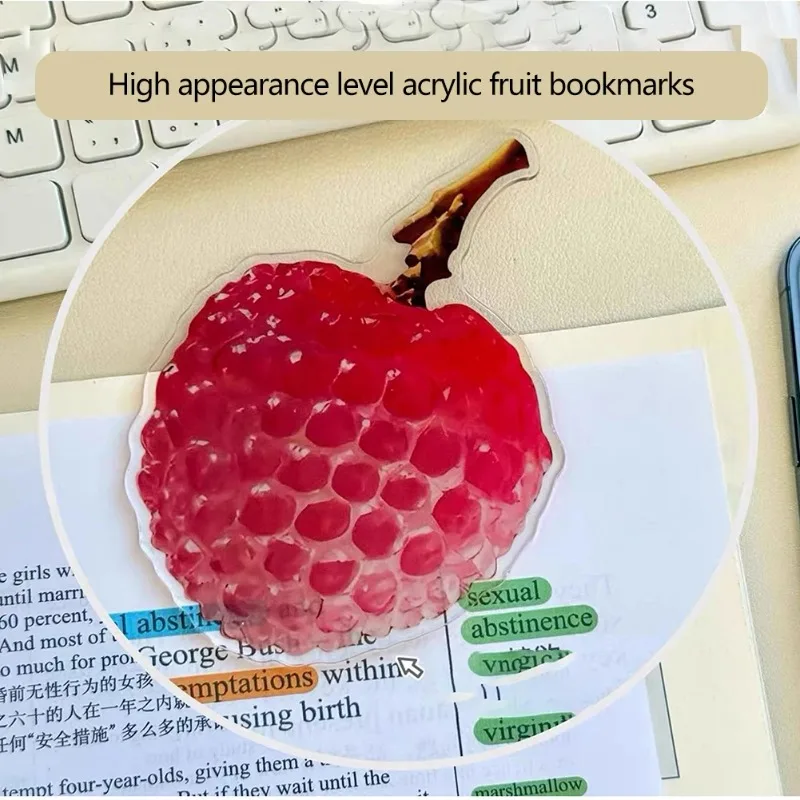 Creative Fruit Slice Bookmark - Simulation Design for Reading & Photo Props, Cute Stationery Gift with INS Style Aesthetic