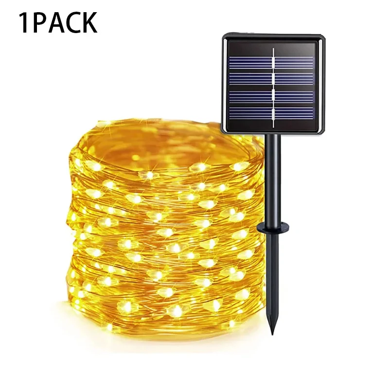 102 متر/52 متر/32 متر/22 متر/11 متر/7 متر الشمسية مصباح ليد في الهواء الطلق اكليل مقاوم للماء جارلاند سلسلة أضواء الشارع جارلاند ل حفل زفاف ديكور