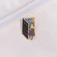Alice in Wonderland Enamel Pin Alice Van Gogh Brooches For Women Badges Lapel Badges for Backpacks Fashion Jewelry Accessories 5