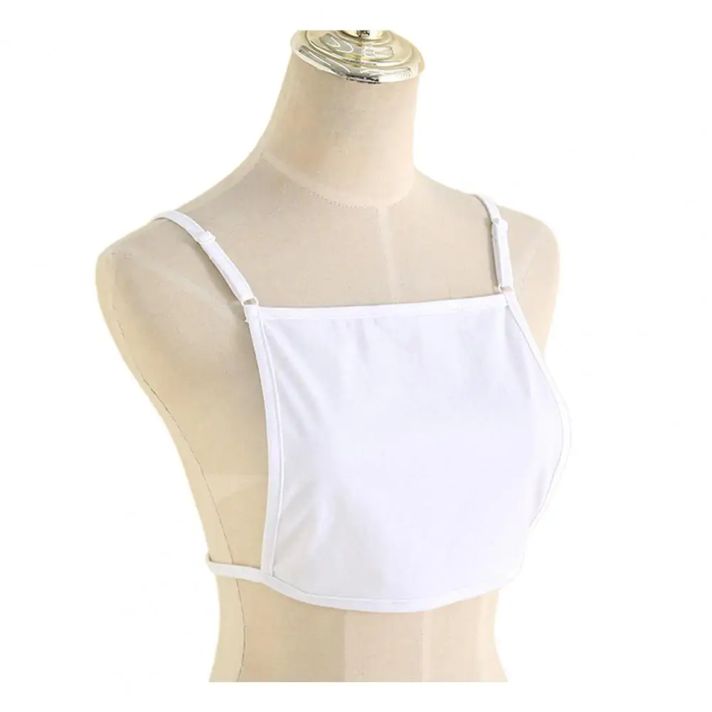 Women Exposure-proof Top Anti-exposure Chest Wrap Backless Camisole Bra Set Invisible Modesty Panel Vest for Cleavage
