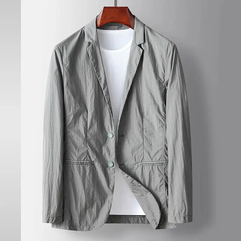 

6432-2023 Suit men's thin casual sunscreen, elastic small suit spring and autumn single west jacket shirt summer