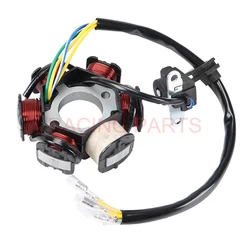 Enhanced Motorcycle Ignition Magneto Stator with Half - Wave Design, 6 Poles, 5 Wires (C110 - 6)