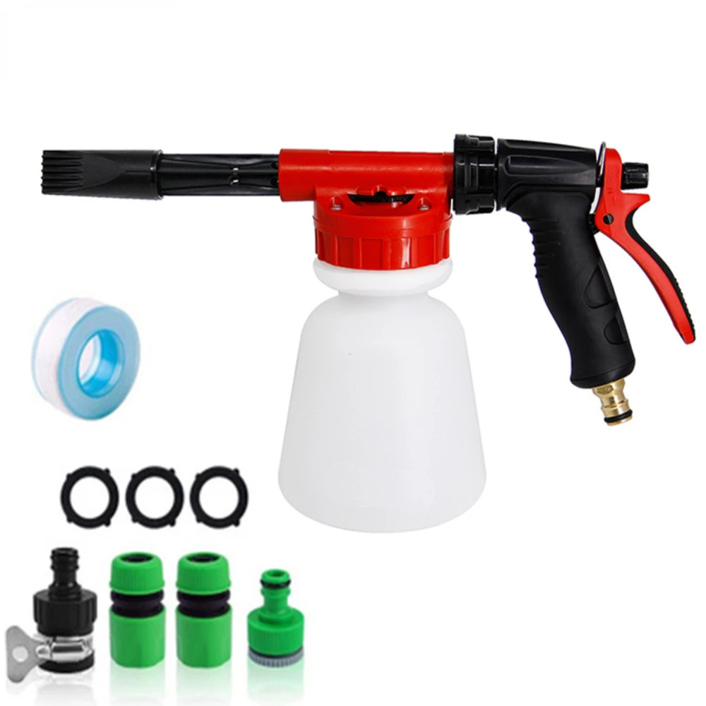 

Low Pressure Foam Pot Car Wash Foam Pot Multi-functional Garden Car Wash Water Gun Foam Pot 1L Bottle