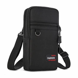 Versatile Outdoor Men's Crossbody & Waist Pack - Compact Coin Purse and Phone Pouch (Black)