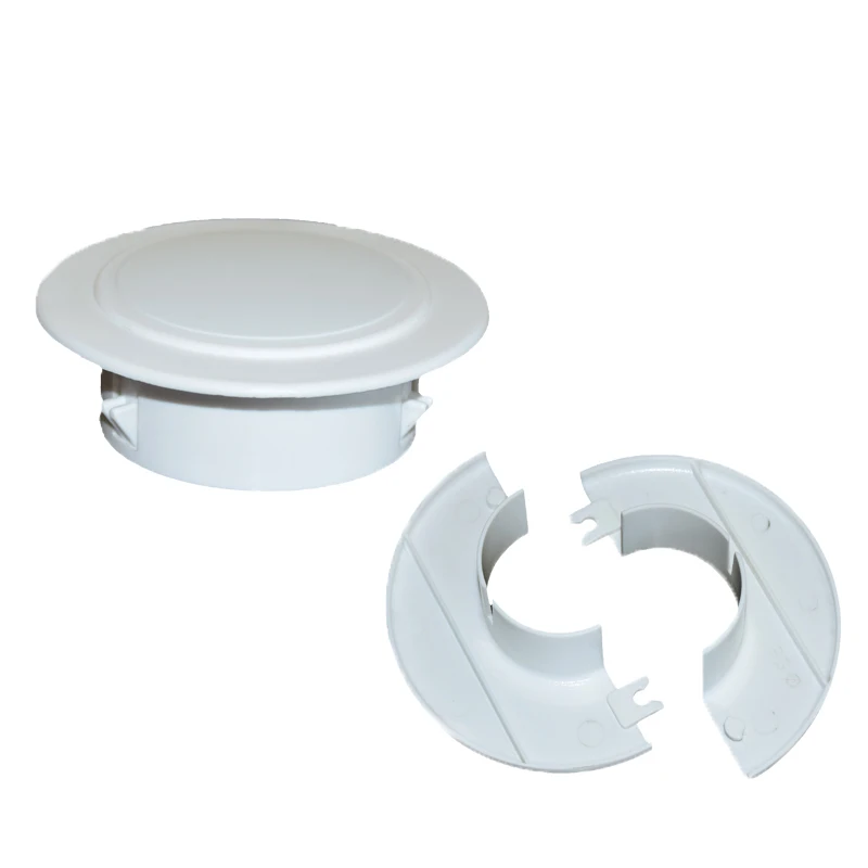 Air-conditioning hole decorative cover White Plastic wall Wire hole cover grommet flange Louvre vent Furniture Hardware