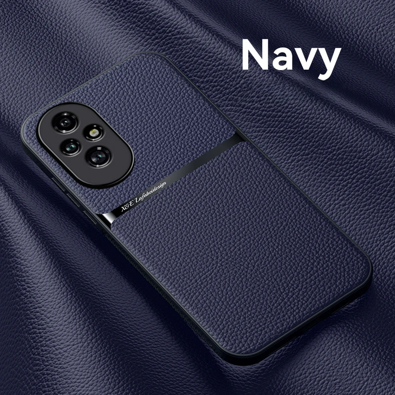 Premium PU Leather Magnetic Phone Case - Elegant Protective Hard Back Cover