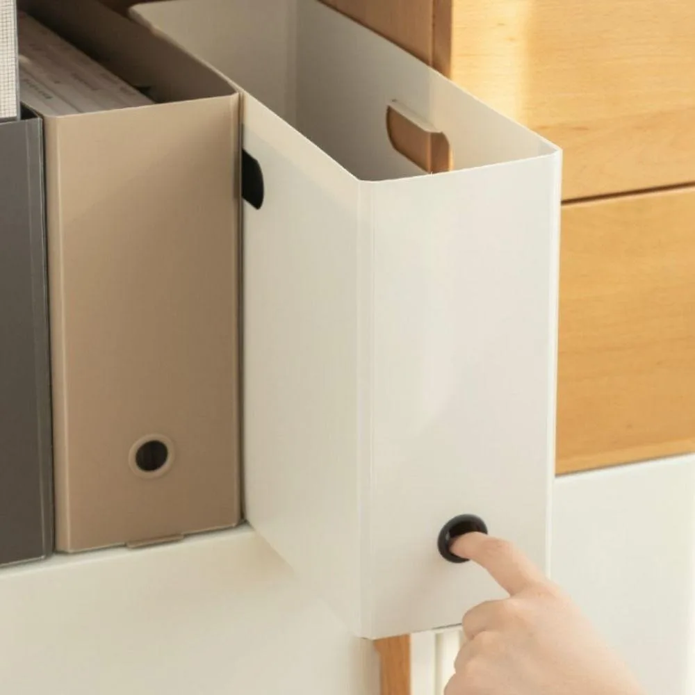 Plastic File Box Large Capacity Foldable A4 Storage Box Stationery Supplies Foldable Desk Organizer
