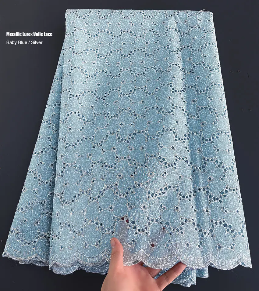 Cotton Swiss Voile Lace with Guipure Edge African Embroidery inspired Fabric Traditional Garment Rocking Appliques 5 yard lace ribbon lace fabric lace sewing accessories lace sewing supplies lace accessories lace garment accessories lace decoration clothing craft accessories chiffon lace fabric lace hair accessories