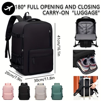 Zaino, Zaino multifunzionale di grande capacità, Borsa per bagagli da viaggio d'affari, Borsa da imbarco da viaggio, Borsa per computer leggera