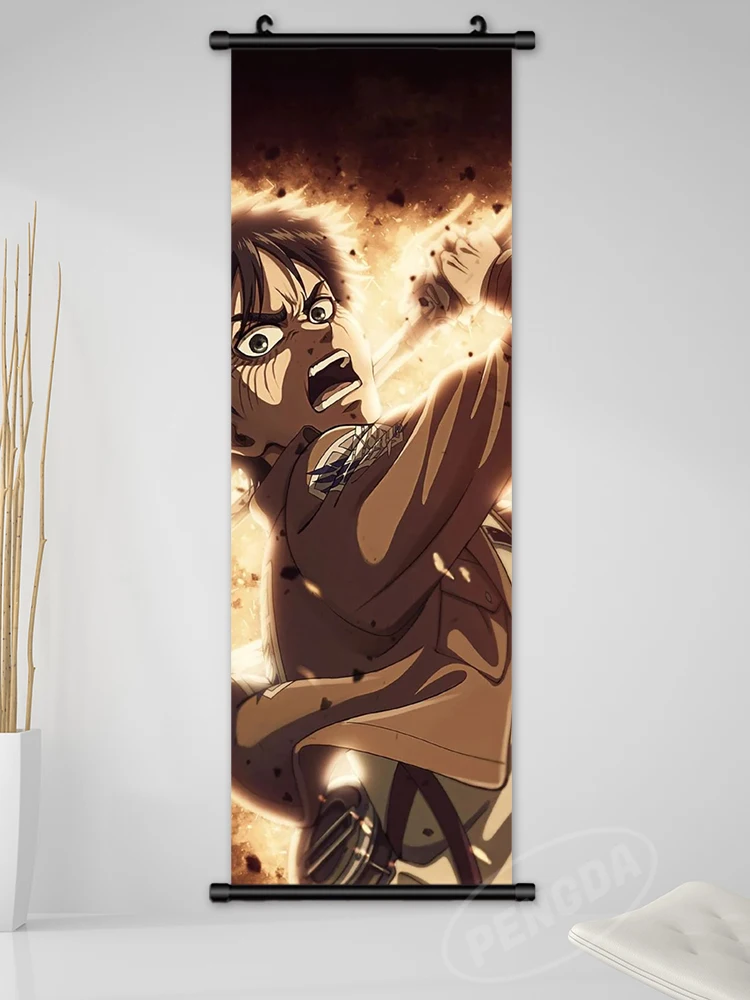 six-day Anime Posters Naruto Attack On Titan Hanging Paintings for Home Wall Decor 20x30cm Attack on Titan1 Jojos Bizarre Adventure 