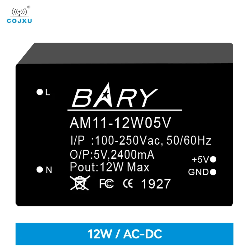 AC-DC 100250V 벅 전원 공급 장치 모듈 5V/12V/24V 5W/12W/20W/12W 방염 쉘 저전력 소비 소형 AM11-V 시리즈