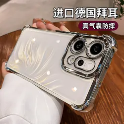 Enhanced Shockproof Bumper - Camera Protect Electroplated Transparent TPU Silicone Case for OPPO Reno14 FS 5G