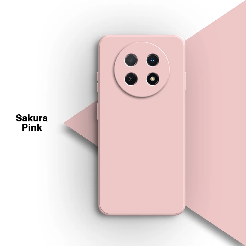 Solid Color Soft Liquid Silicone Phone Case - Simple Design Back Cover