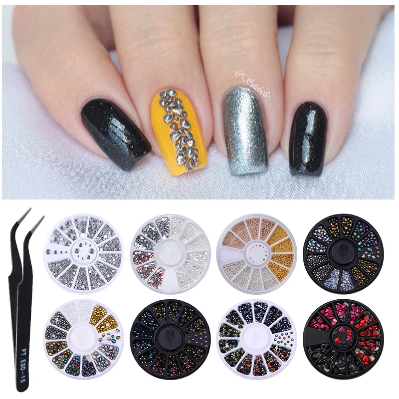 

Nail Rhinestones Mixing Color Nail Charm Pearl Nail Parts for Nails Nail Figures Flat Bottomed Nail Art Accessories Supplies