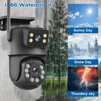 8MP WiFi caméra PTZ double écrans suivi automatique Vision nocturne CCTV caméra de Surveillance extérieure 4MP sécurité IP caméra icsee 3
