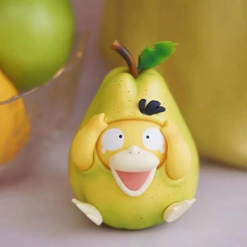 

[TAKARA TOMY] New Arrival Gift Pokemon Pikachu Pet Elf Hand-Made Pear Psyduck Desktop Model Car Interior Decorations A22123001