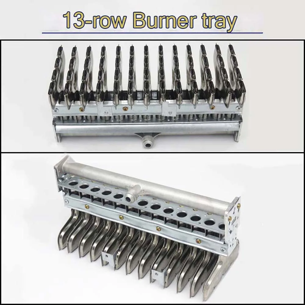 13-Row LPG NG Gas Burner Tray for Gas Boilers Heater Rice Steam Oven