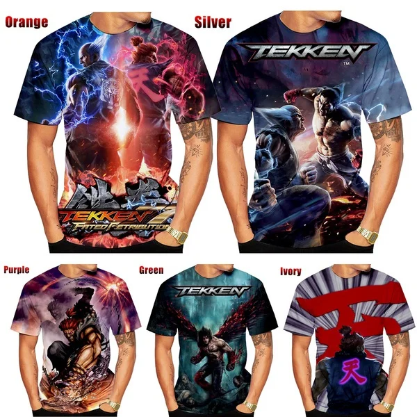 

Summer Fashion Casual Short Sleeve Game Print 3D T-shirt Tekken 7 Print T Shirt Men Women Harajuku Streetwear Cool T Shirt