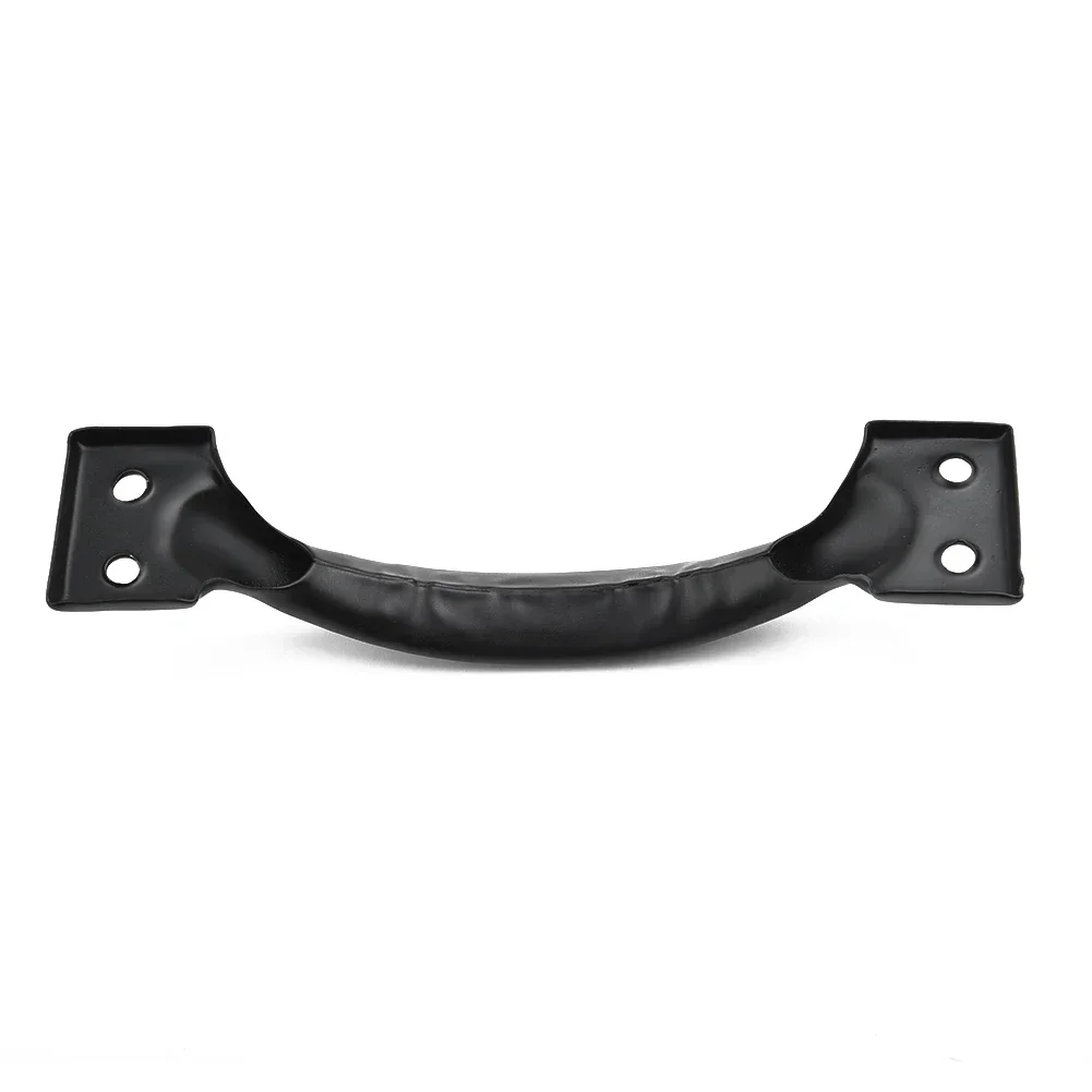 Door handles Hardware Iron Art Pull Garage Gate Door Handle Black Cast Iron Furniture Hardware Home Shed Garage For Sliding Barn Door Pull