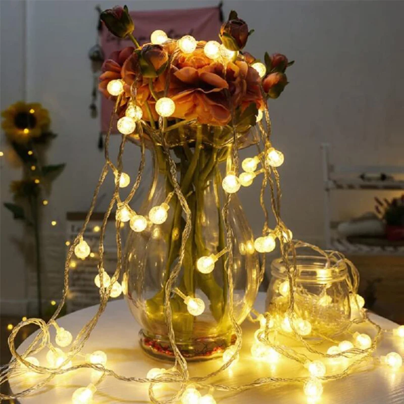 

IN Stock Solar 31FT Lamp Power LED String Fairy Lights Solar Garlands Garden Decor For Outdoor Wedding Home Deco Camping Lamp