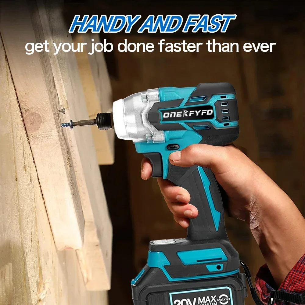 18V 350N.m Brushless Drill Cordless Electric Impact Wrench Rechargeable 1/4 Square Drive Wrench Power Tool For Makita Battery 4