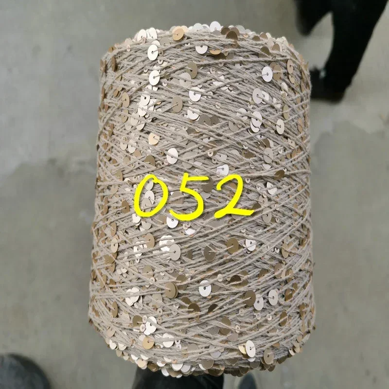 1 piece *50g Shiny Sequin 100% cotton yarn+6mm and 3mm sequins yarn for hand knitting paillette sparkling glistening Thread ZL49 6