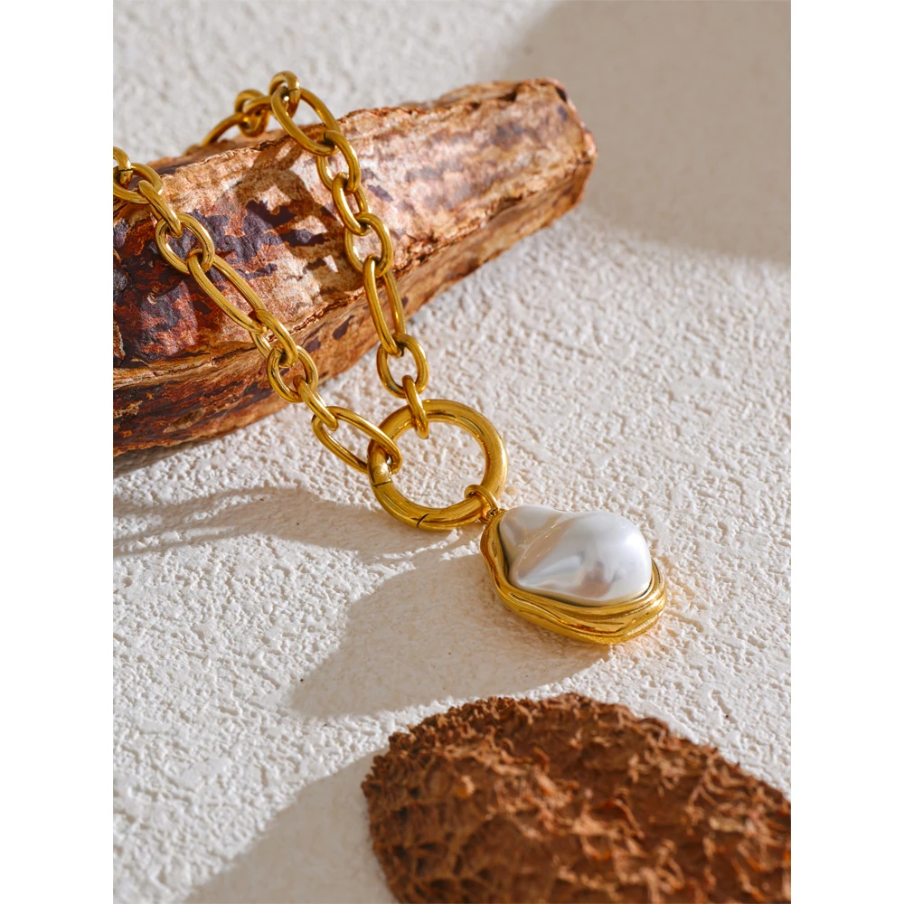 Yhpup Pendant Necklace 18K PVD Plated Chain