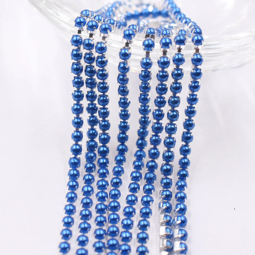 

1meter 19 colors SS6 SS8 Shiny Crystal Rhinestone Chain Sew-On Glue-On For Clothes Jewelry Apparel Accessories Trim Cup Chain