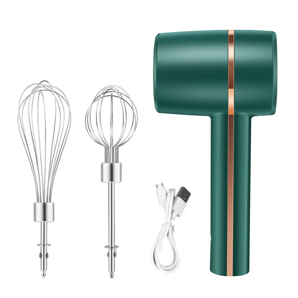 

Electric Whisk USB High-Power Rechargeable Cream Mixer Kitchen Household Hand-Held Mini S Whisk Baking Tool Green