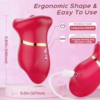 4 IN 1 Drehen Mund Saug Klitoris Vibrator für Frauen Nippel Zunge Lecken Sucker Paar Masturbator Weibliche Erwachsene Sex Spielzeug 5