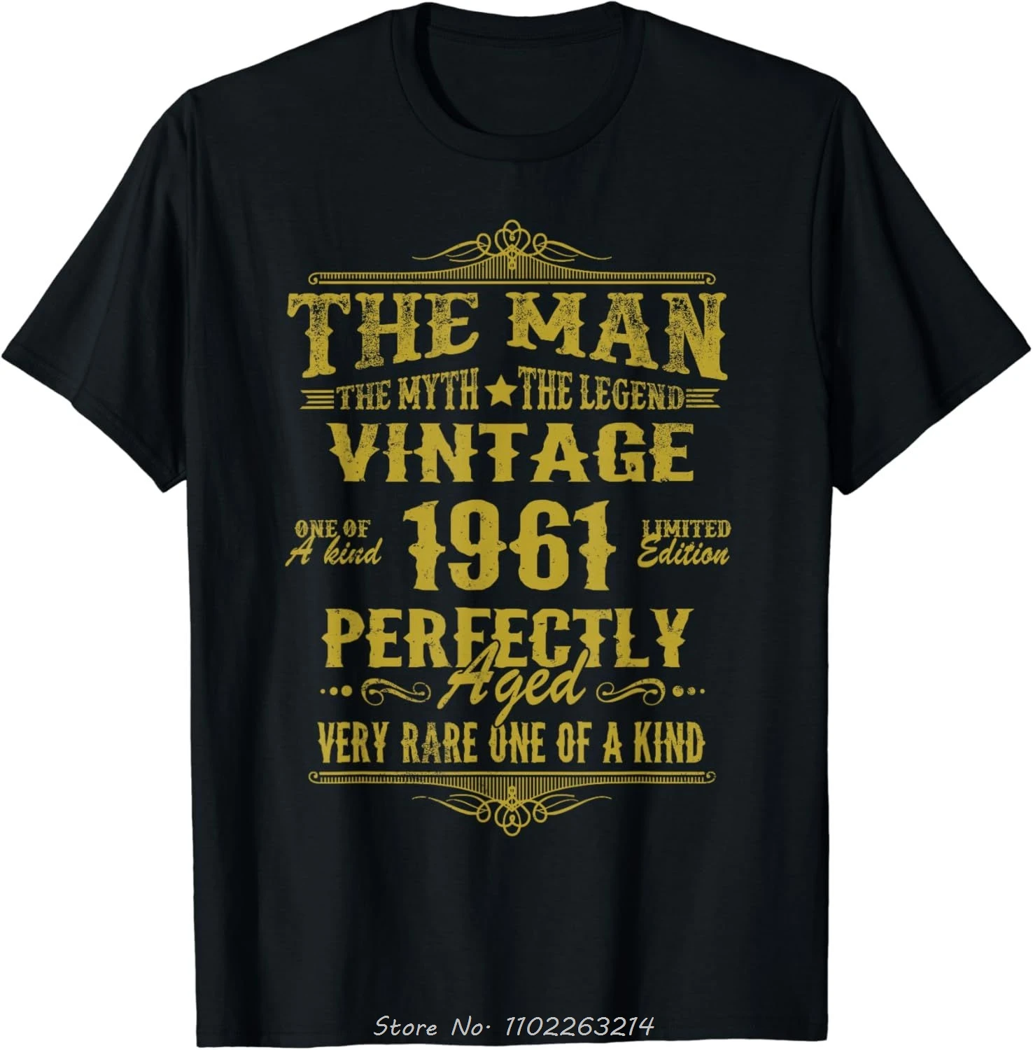 Vintage 1961 Oversized Men's Cotton T-Shirt – Birthday Edition
