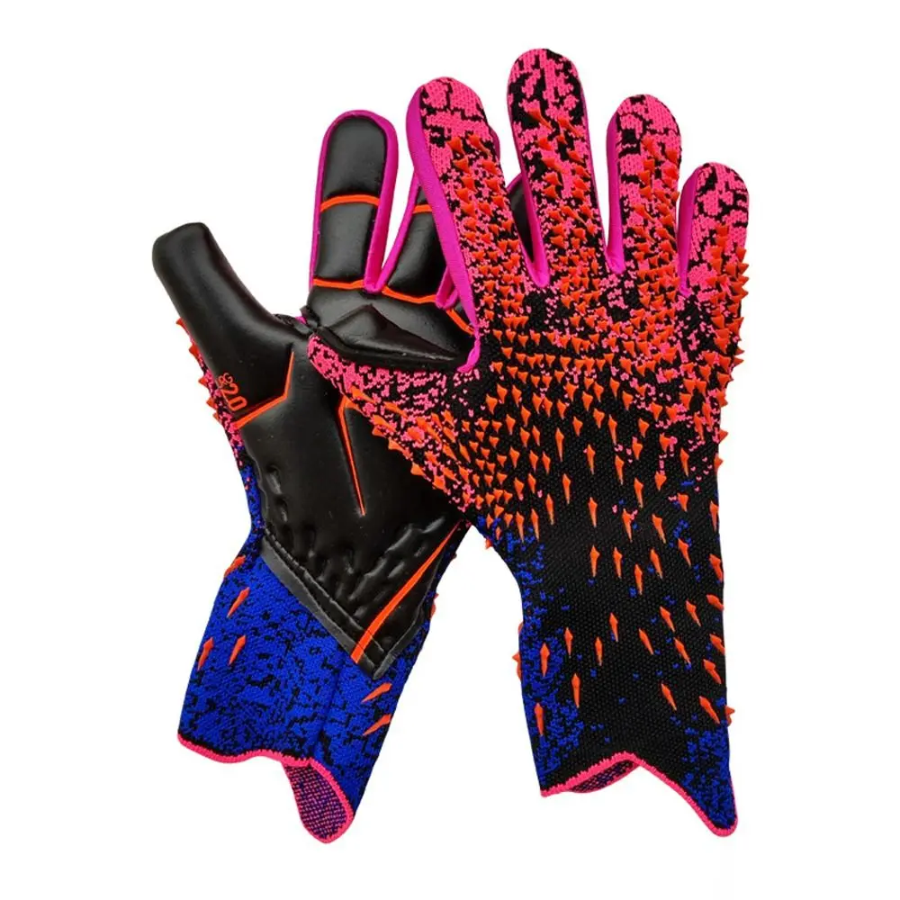 1 Pair Anti-Slip Kids Goalie Gloves Finger Protection Cushioning Goalkeeper Gloves Breathable Wear Resistant Soccer Match