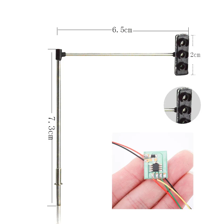 Ho Scale Railway Train Traffic Lights Sets 1:87 Model Lamp DIY Modeling Toys Architecture Building Materials for Diorama 1set 3