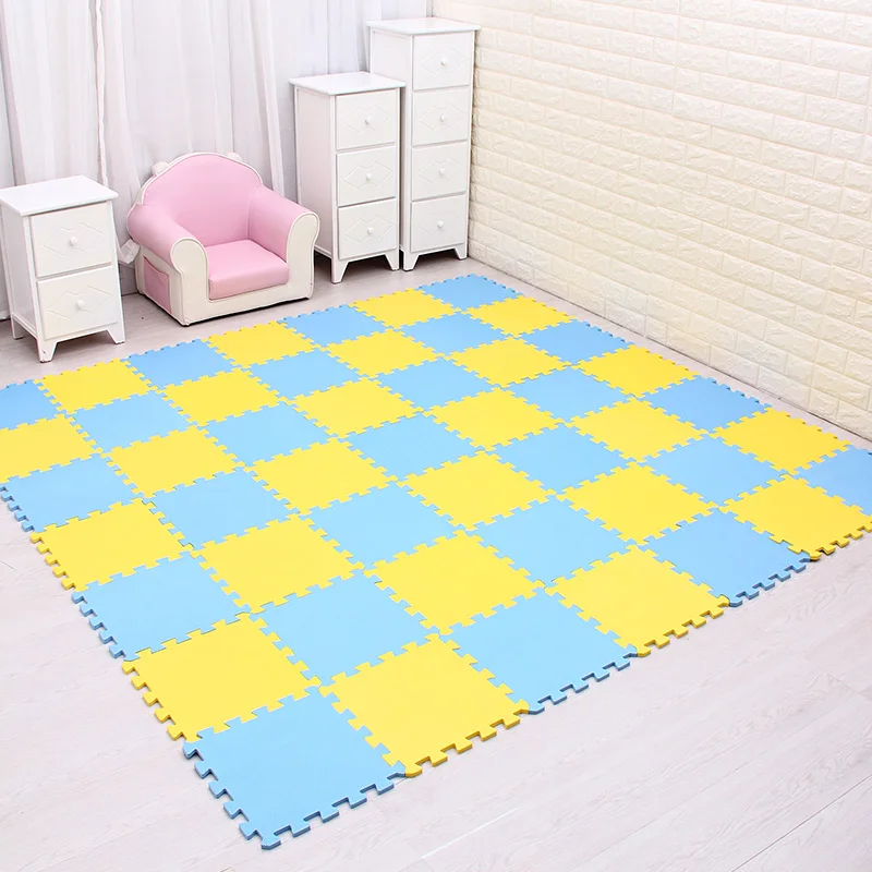 meiqicool baby EVA Foam Play Puzzle Mat/ 18 or 24/lot Interlocking Exercise Tiles Floor Carpet Rug for Kid,Each 29cm*0.8cm 5