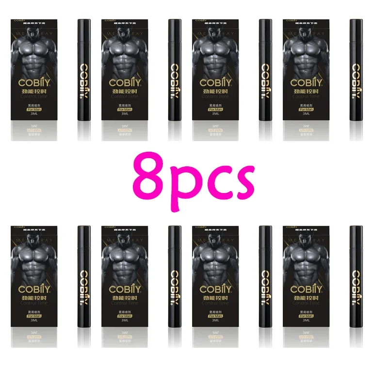8pcs Male Sex Delay Spray Lasting Long 60 Minutes Penis Growth Enlargement Harder Anti Premature Ejaculation Adults External Use