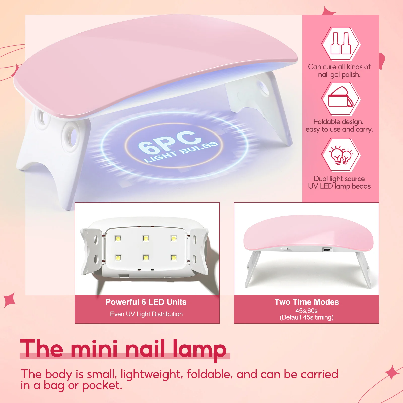 COSCELIA Manicure Set Nail Polish Set 4 Colors Gel Nail Polish with Nail Dryer Lamp Top Base Coat Tools for Nail Art 5