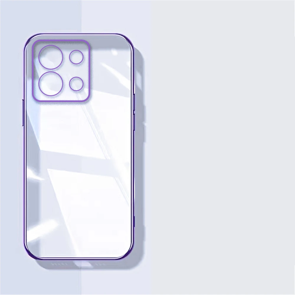 Luxury Transparent Plating Soft Silicone Phone Case