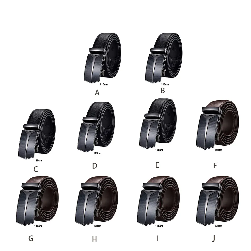 Polished Metal Buckle Retro Trend T-Belt Convenient And Fast Leather Belt Trouser Belt Waist Belt