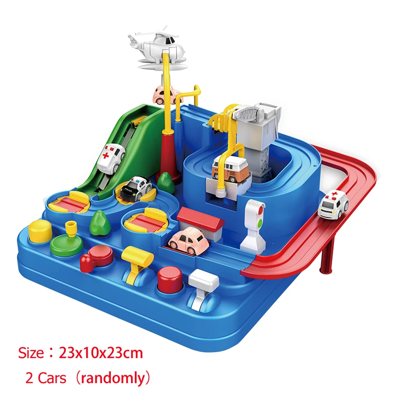 Jouets de voiture de course pour enfants, jeu de construction de piste  coulissante de Parking pour garçons, Break Through The Big Adventure -  AliExpress