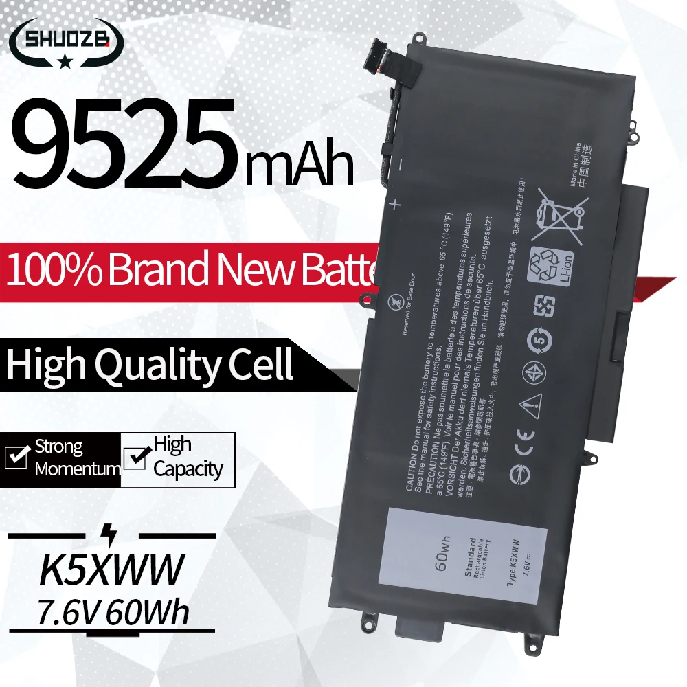 Bateria para Dell Latitude 5289 E5289 7389 L3180 7390 em Series Laptop 71tg4 725ky N18gg 6cyh6 P29s 7.6v 60wh Novo K5xww