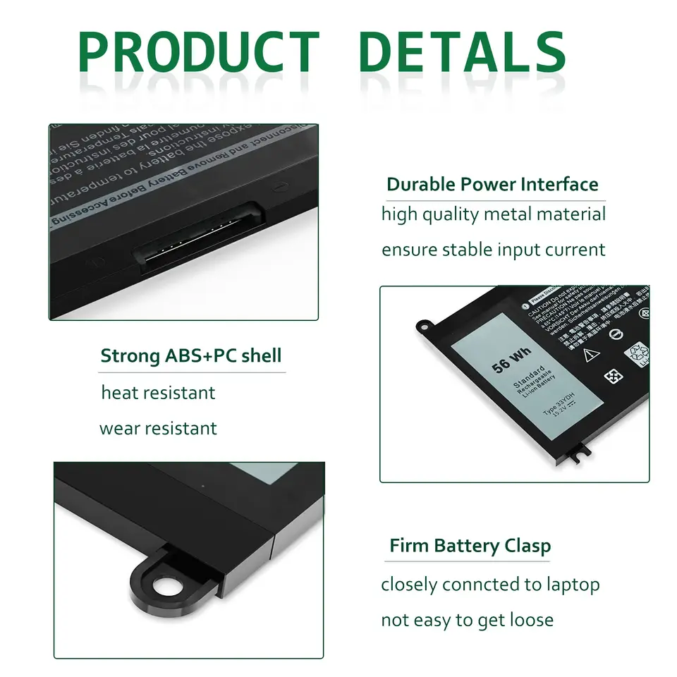 33ydhラップトップバッテリー,dell inspiron17用7778 7786 7773 15