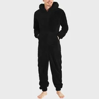 Man Sleepwear Sleeping Sexy Lingerie Jump Suit Hot Selling Men's Zipper Warm Plush Thermal One-piece Pajamas for Couples Pajama - Image 5