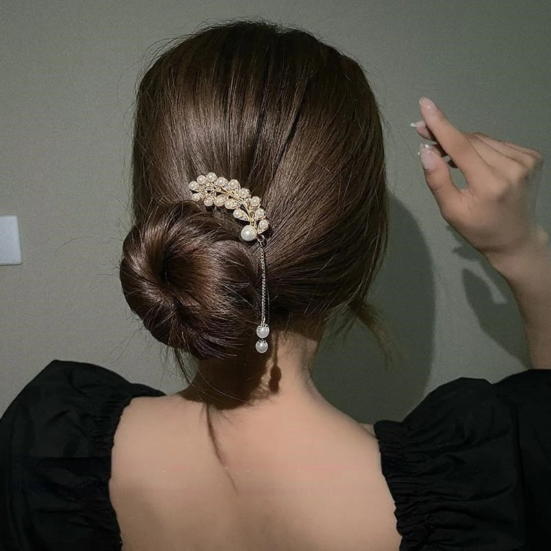 Épingle à Cheveux En Bois Marron 81stgeneration - Style Vintage Lisse